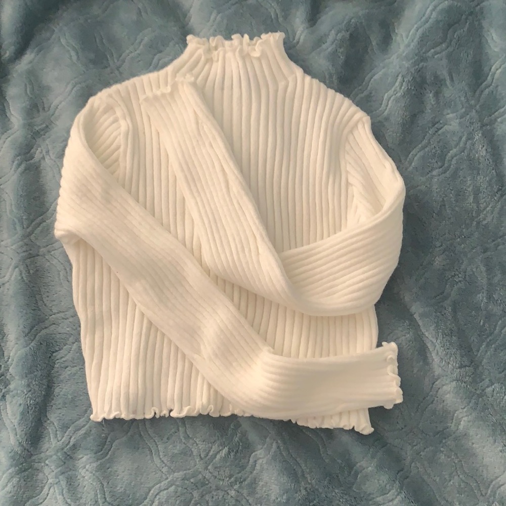 Shein, white, crop top sleeve